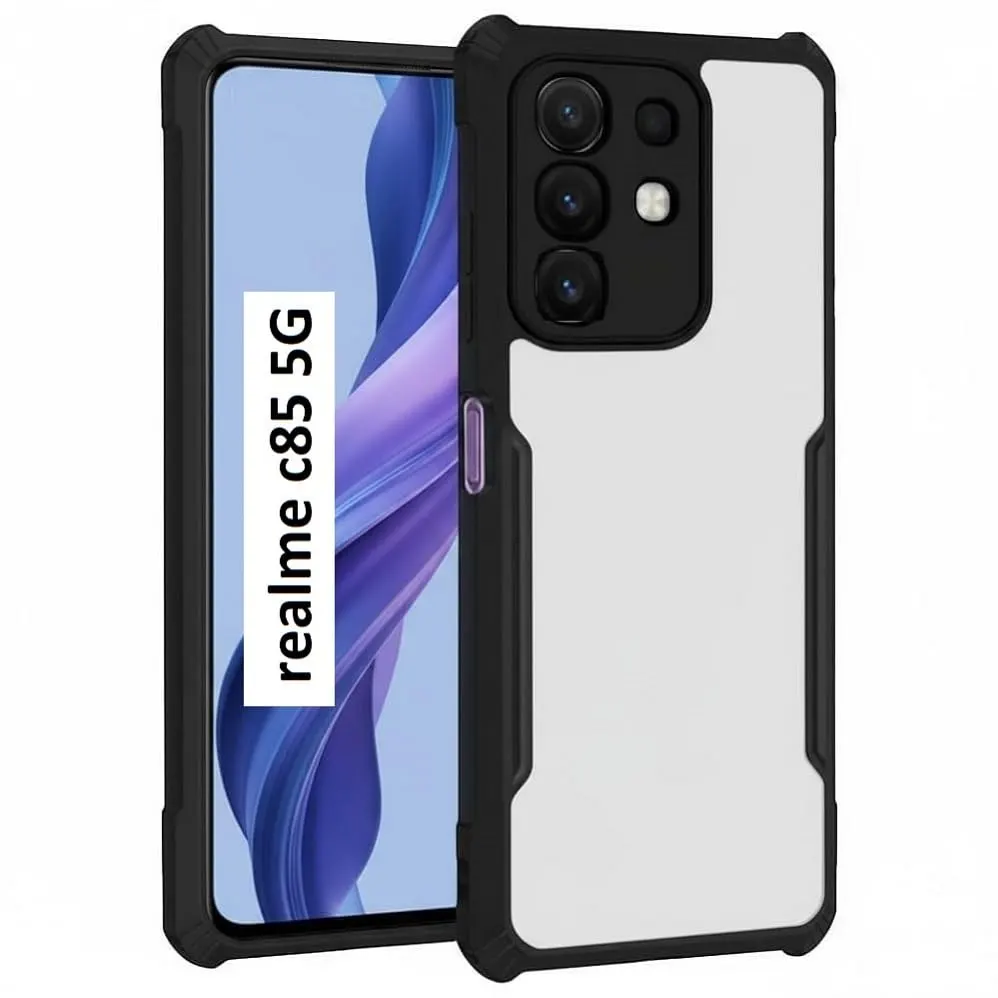 Xundd Back Cover for Realme C85 5G Transparent Hybrid Hard PC Back Bumper