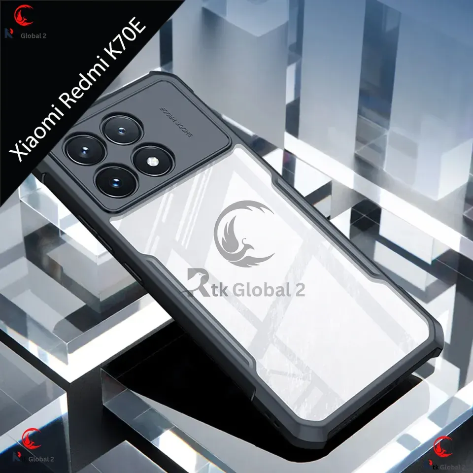Xundd Back Cover for Redmi K70e Transparent Hybrid Hard PC Back Bumper