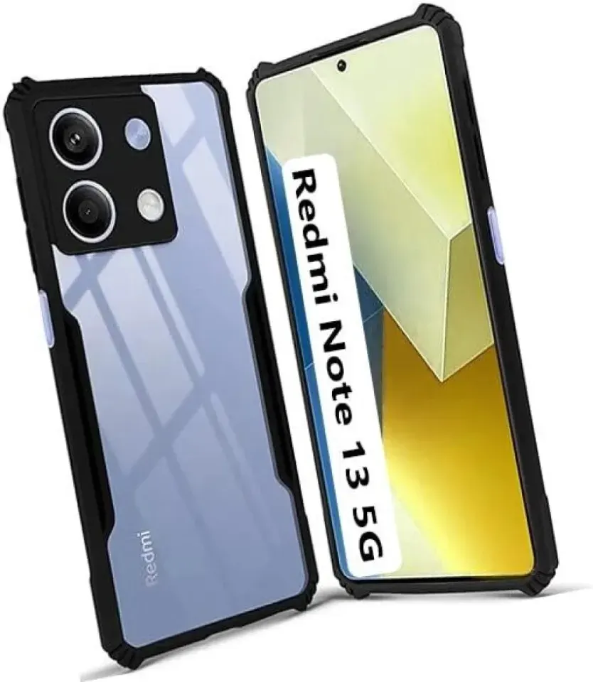 Xundd Back Cover for Redmi Note 13 5G Transparent Hybrid Hard PC Back Bumper
