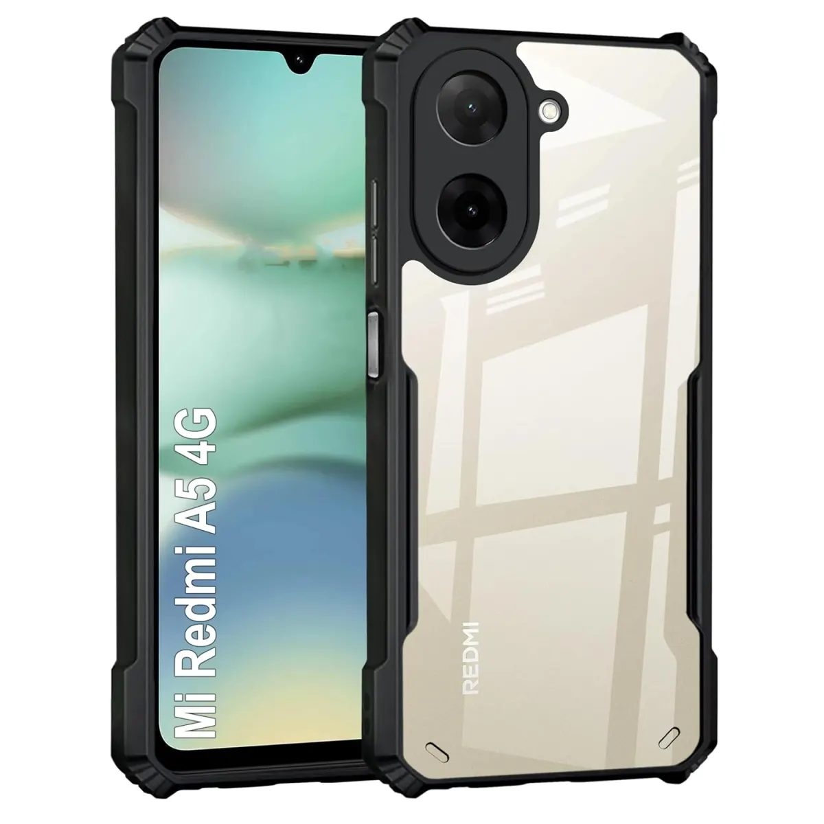Xundd Back Cover for Redmi A5 4G Transparent Hybrid Hard PC Back Bumper