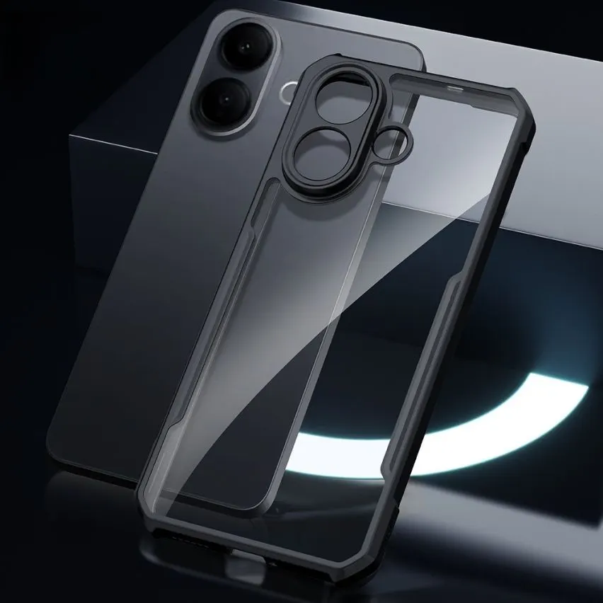 Xundd Back Cover for Vivo V60 Lite 5G Transparent Hybrid Hard PC Back Bumper