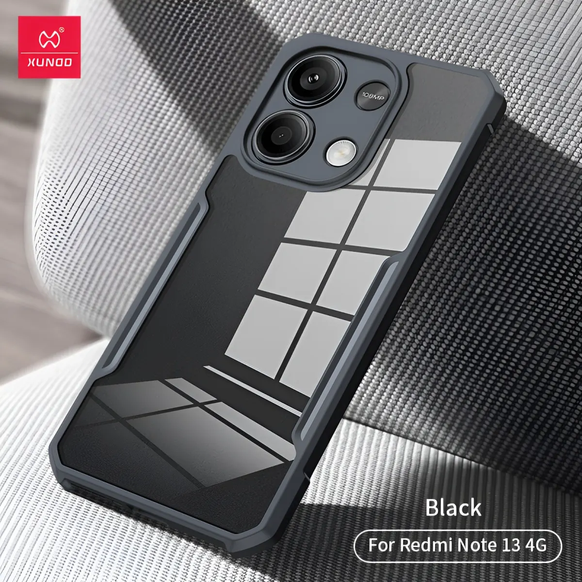 Xundd Back Cover for Redmi Note 13 4G Transparent Hybrid Hard PC Back Bumper