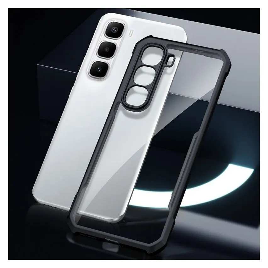 Xundd Back Cover for Infinix Hot 60 Pro Plus 5G Transparent Hybrid Hard PC Back Bumper