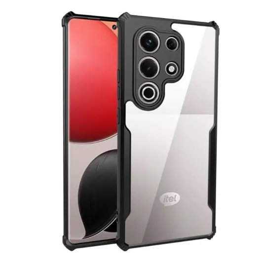 Xundd Back Cover for Itel S26 Ultra Transparent Hybrid Hard PC Back Bumper