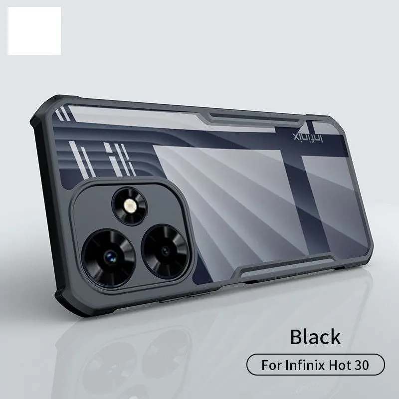 Xundd Back Cover for Infinix Hot 30 Transparent Hybrid Hard PC Back Bumper