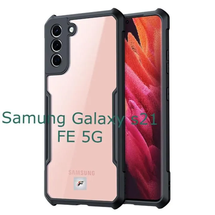 Xundd Back Cover for Samsung Galaxy S21 FE 5G Transparent Hybrid Hard PC Back Bumper