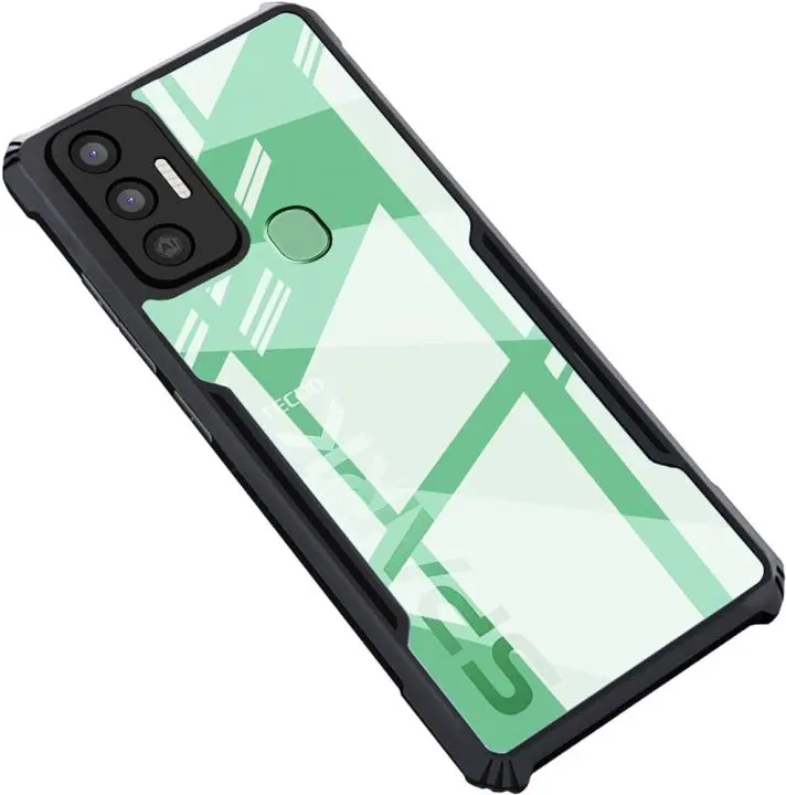Xundd Back Cover for Tecno Spark 7 Transparent Hybrid Hard PC Back Bumper
