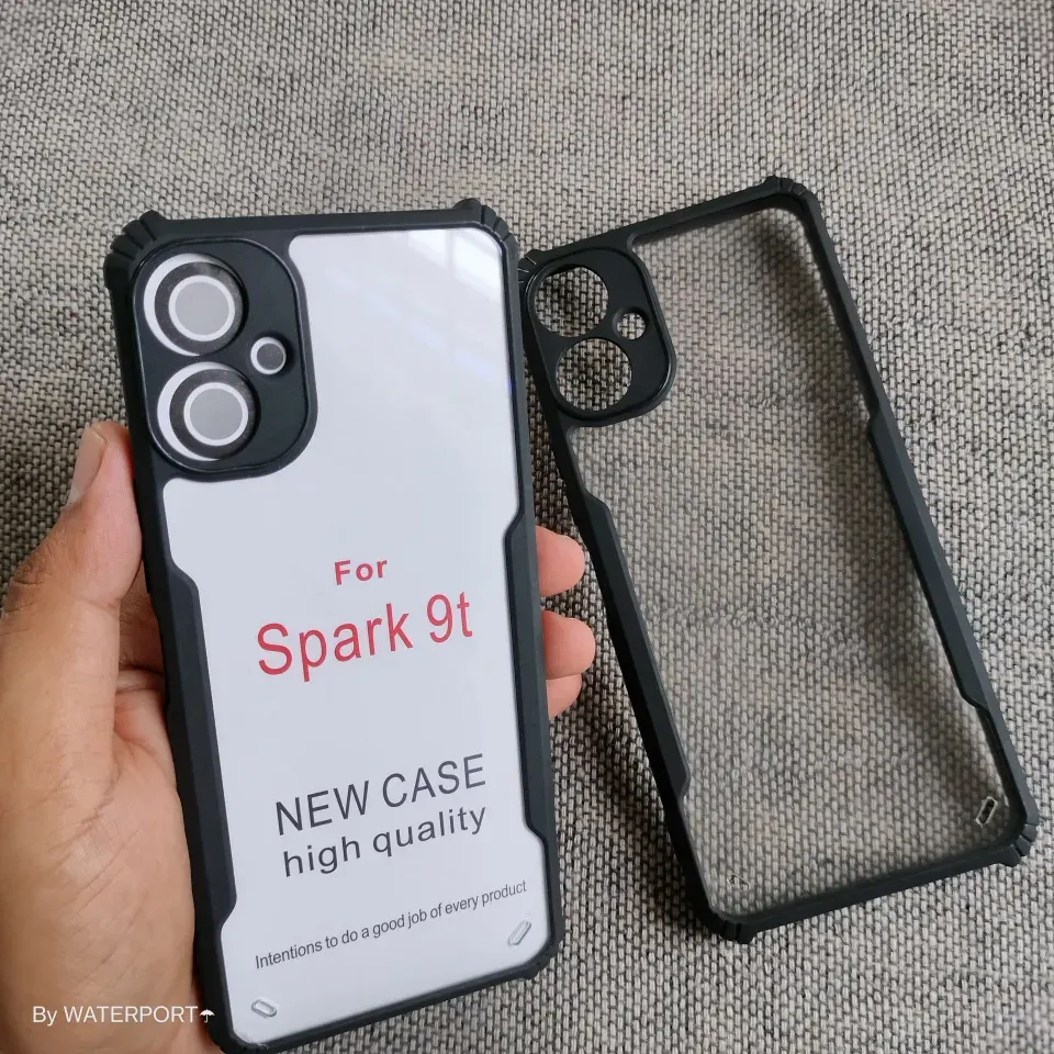 Xundd Back Cover for Tecno Spark 9T Transparent Hybrid Hard PC Back Bumper
