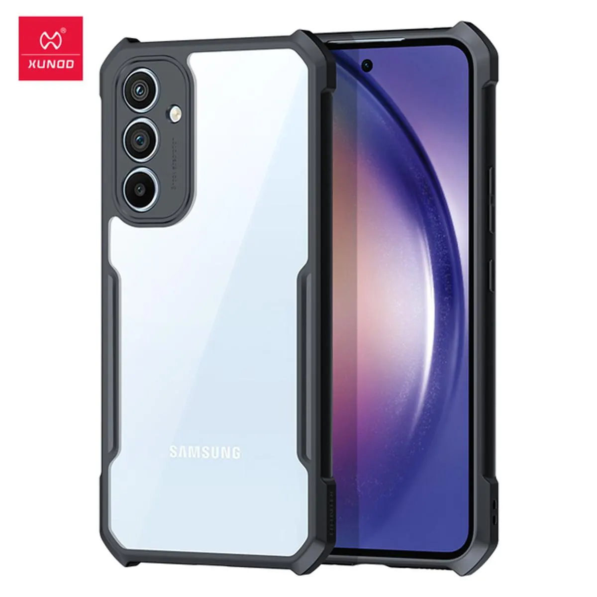 Xundd Back Cover for Samsung Galaxy A34 5GTransparent Hybrid Hard PC Back Bumper