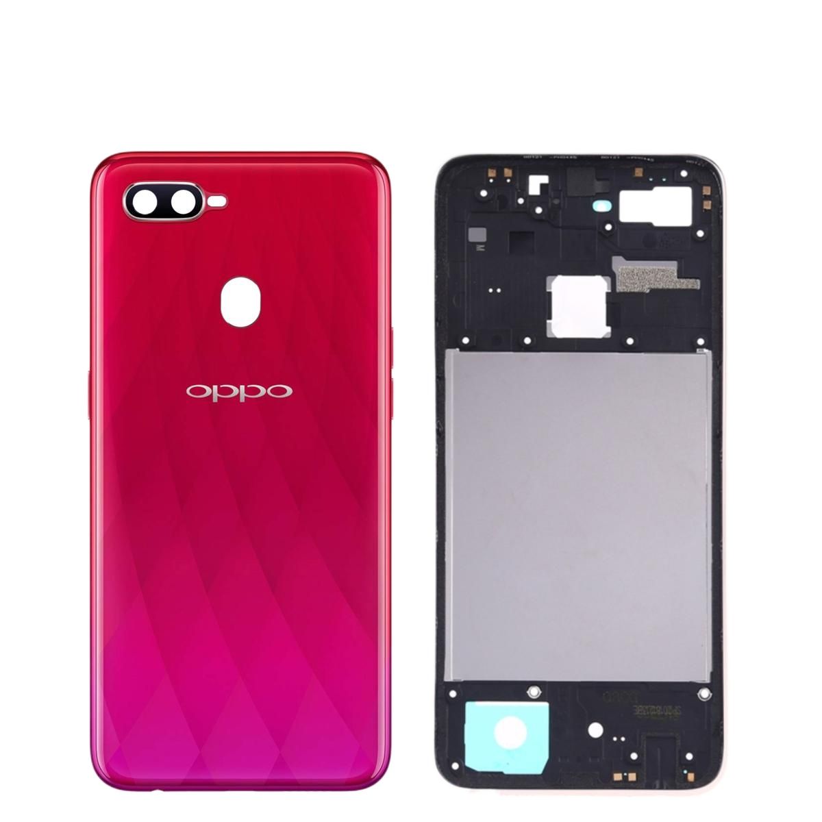 Oppo F9 Pro Housing Middle Frame With Side Button and Camera Lens Complete Body Casing Replacement For Oppo F9 Pro
