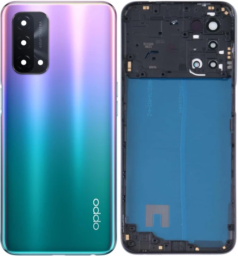 Oppo A74 4G Housing Backshell With Side Frame , Side Button and Camera Lens Complete Body Casing Replacement For Oppo Oppo A74 4G