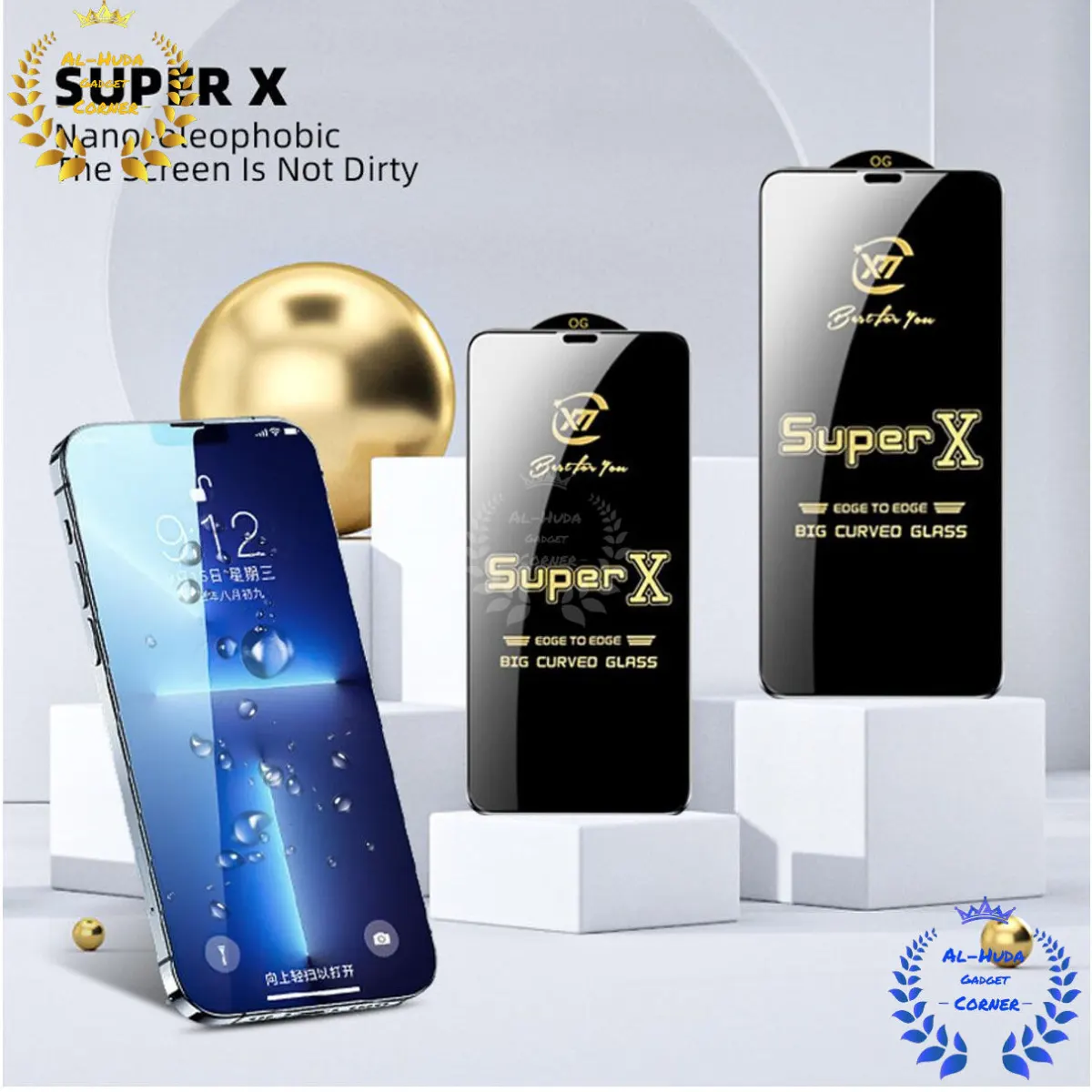 Super X / Rainbow / Privacy Tempered Glass Screen Protector Specially Designed For iPhone 6 Plus / iPhone 6S Plus Edge To Edge Coverage With Easy Installation Kit - Price in Bangladesh