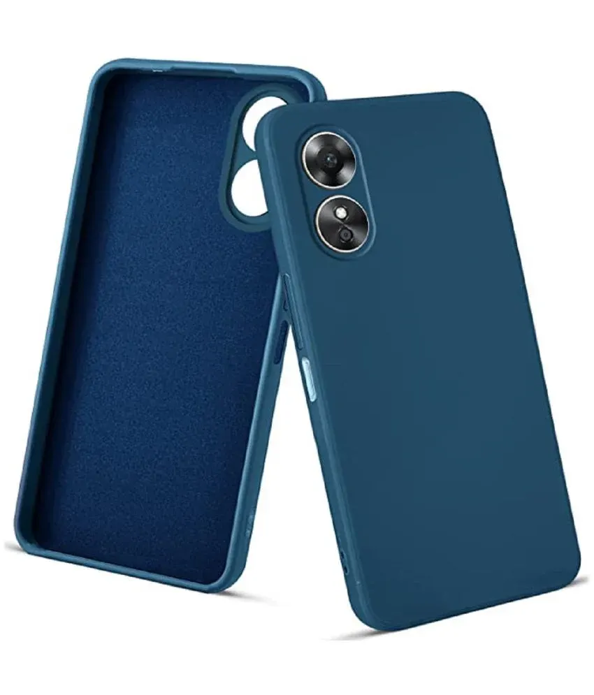 Oppo A17 ALL Type of cover ( Silicone cover / Xundd cover / Pani cover / Transparent cover ) cover blue Silicone - Price in Bangladesh