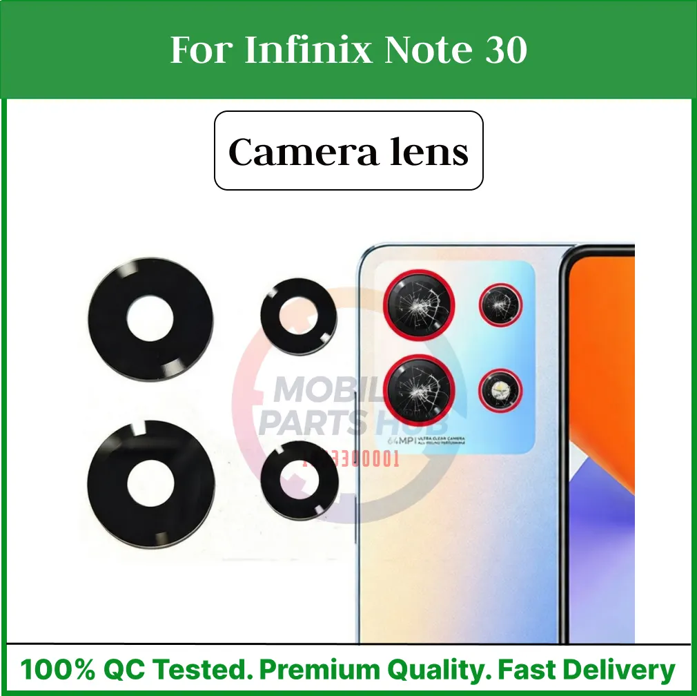 Camera Main Glass Lens  For Infinix Note 30 Replacement Part (Not Tempered Camera Glass Protector) Mobile Parts & Accessories Price in Bangladesh - Mobile.com.bd