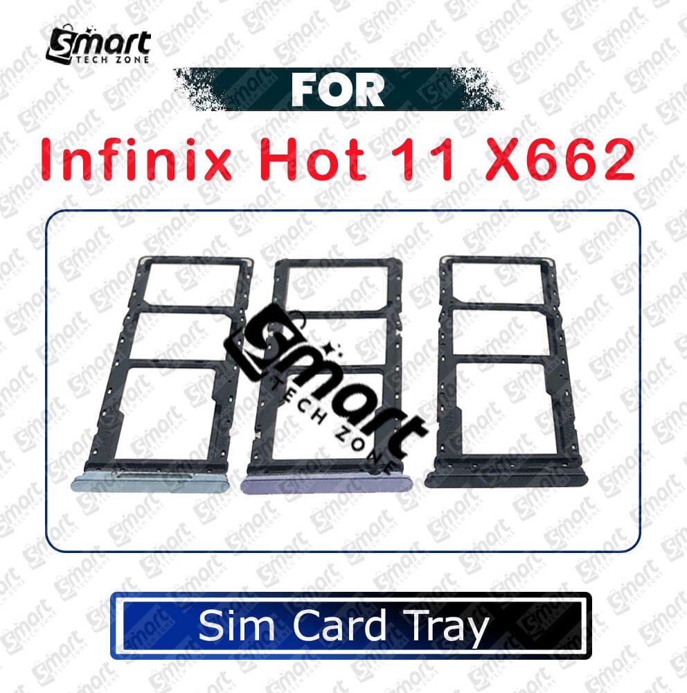 For Infinix Hot 11 X662 Sim Tray Micro SD Card Slot with Sim Ejector Pin Replacement Parts - Price in Bangladesh