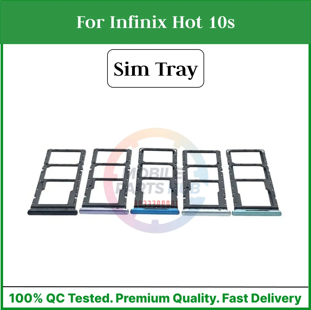 For Infinix Hot 10s Sim Tray Micro SD Card Slot with Sim Ejector Pin Replacement Parts - Price in Bangladesh