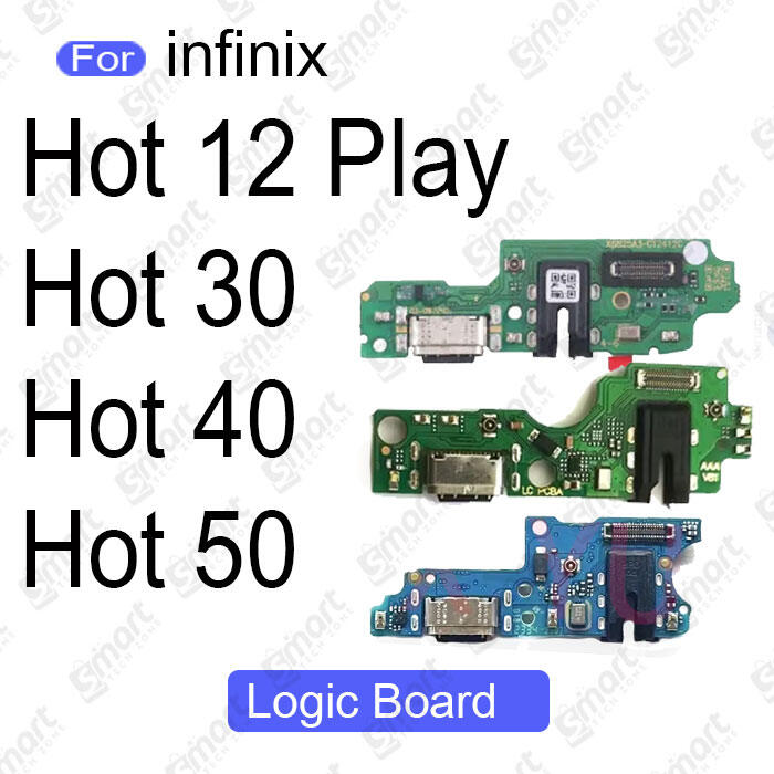 Infinix Charging Logic Board For Infinix Hot 12 Play 30 40 50 Charging Port USB Plug PCB Dock Connector Spare parts Charging Port Parts Price in Bangladesh - Mobile.com.bd