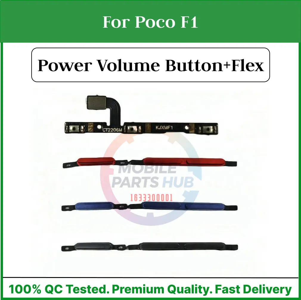 For Poco F1 Compatible With External Side Buttons Power On Off switch + Volume Control Button Outside Side Keys And Power Flex Cable switch Replacement Parts - Price in Bangladesh