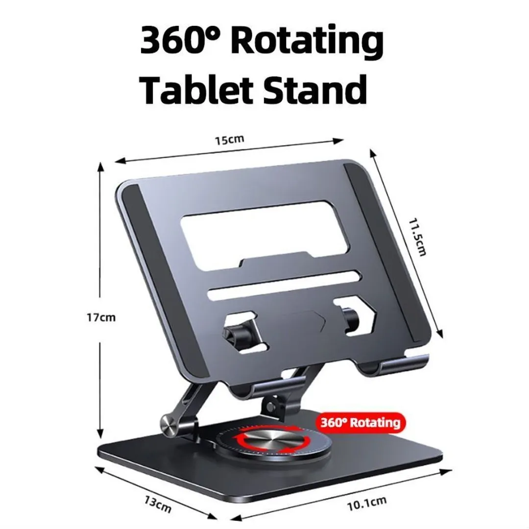Adjustable 360° Rotating Portable Tablet Stand for 7-8 inch Tablets, High-Quality Aluminium Alloy Phone Holders & Stands Price in Bangladesh - Mobile.com.bd