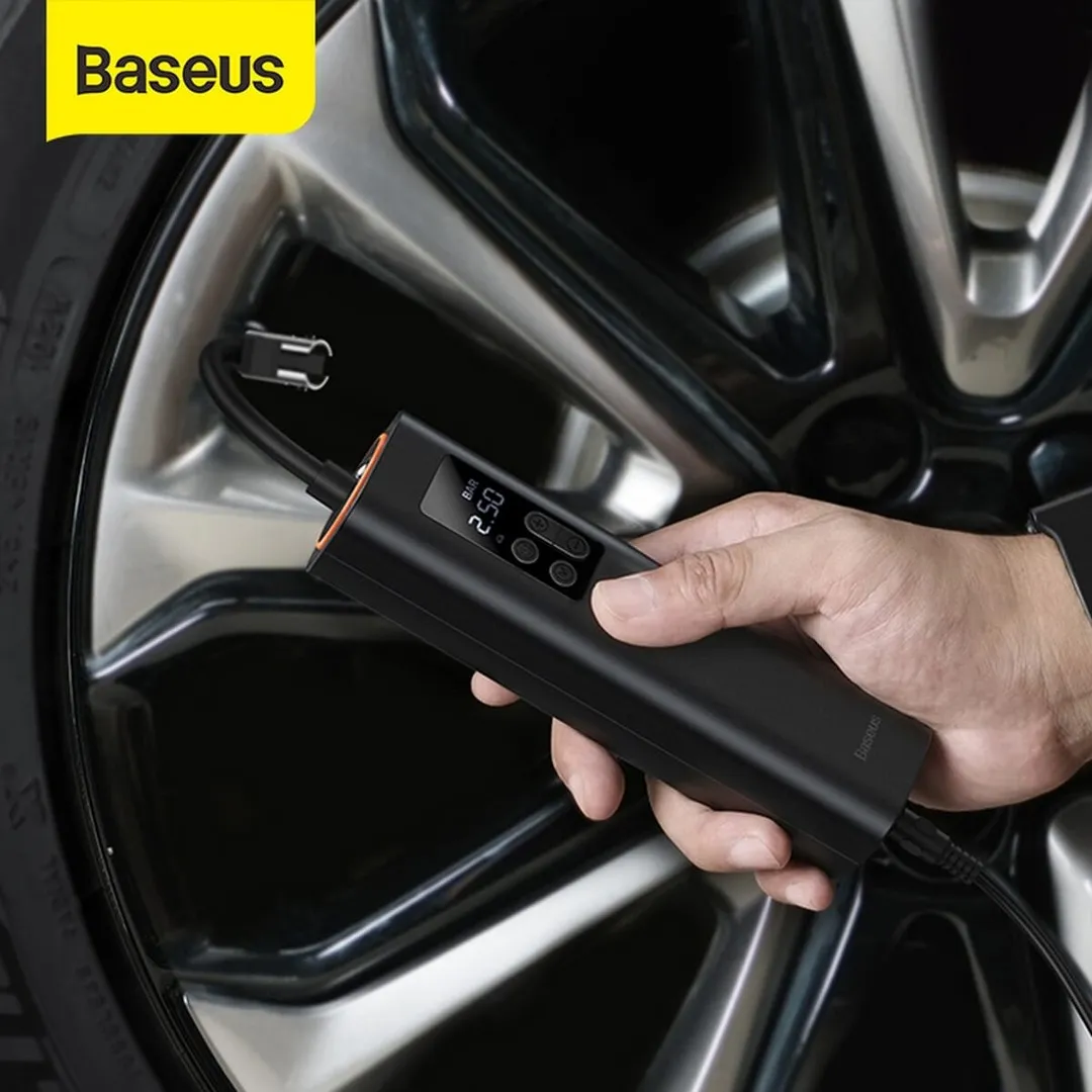 Baseus Inflator Pump 12V Portable Car Air Compressor for Motorcycles Bicycle Boat Tyre Inflator Digital Auto Inflatable Pump Mobile Accessories Price in Bangladesh - Mobile.com.bd