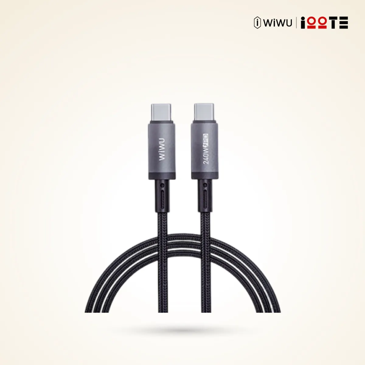 WiWU Wi-C058 1M Aluminum alloy Nylon braided TITAN LINK Series Charging Cable with 240W USB-C to C - Price in Bangladesh