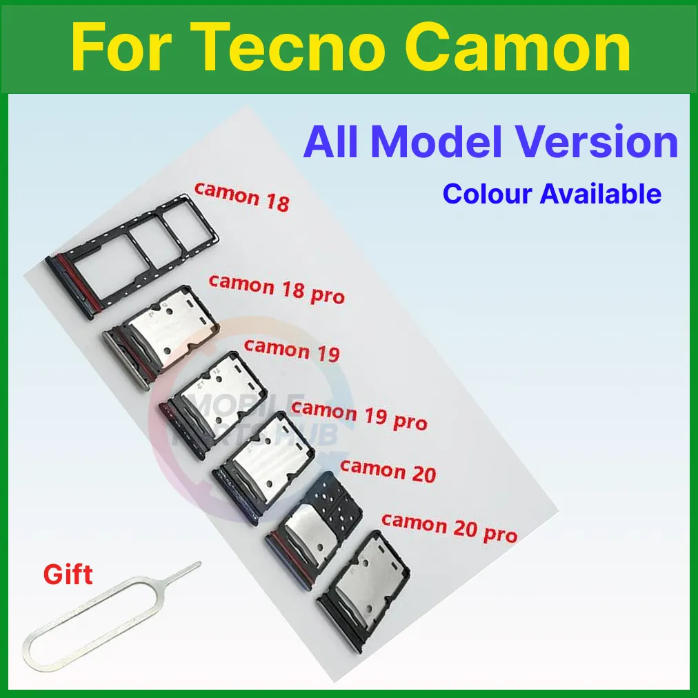 Tecno Camon 18 19 20 Pro Dual SIM Tray Replacement Slot Holder Socket Adapter   with Opening Needle (Sim Ejector) - Price in Bangladesh