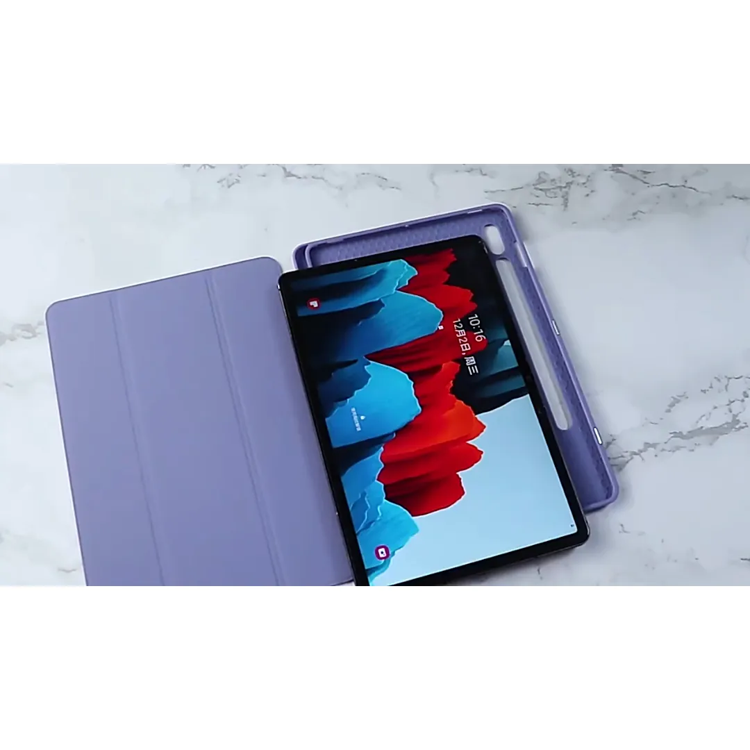 Proelite Cover For Samsung Tab S9/S8 Ultra Cover, Soft Flexible Flip Case Cover With S Pen Holder For Samsung Galaxy Tab S9/S8 Ultra 14.6 Inch Support Auto Sleep Wake, [Recoil Series] - Black - Navy Blue Phone Cases & Covers Price in Bangladesh - Mobile.com.bd