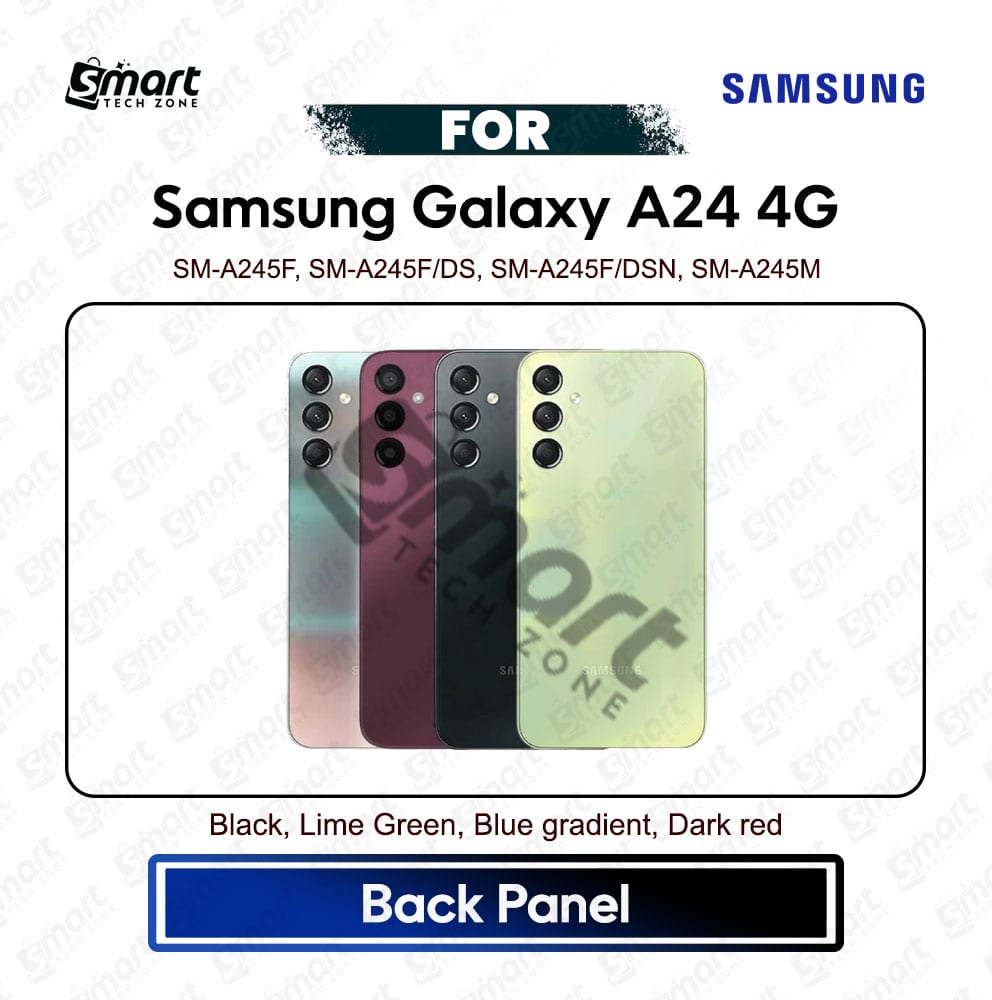 Samsung Galaxy A24 4G Back Shell Back Panel Battery Cover Back Door With Camera Lens Logo All Colors Available Replacement Repair Spare Part Price in Bangladesh - Mobile.com.bd
