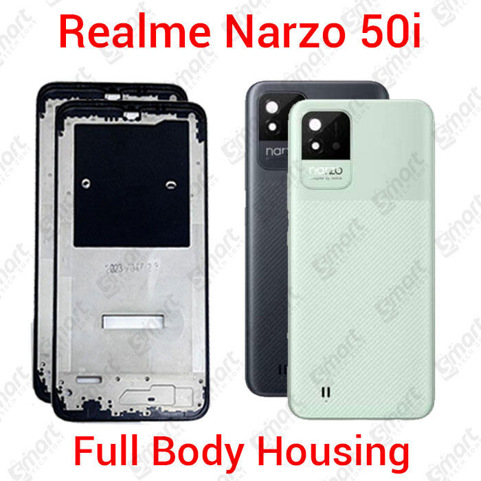 For Realme Narzo 50i Full Body Housing With Camera Glass (LCD Frame, Side/Middle Frame, Back Panel/Backshell) - Price in Bangladesh