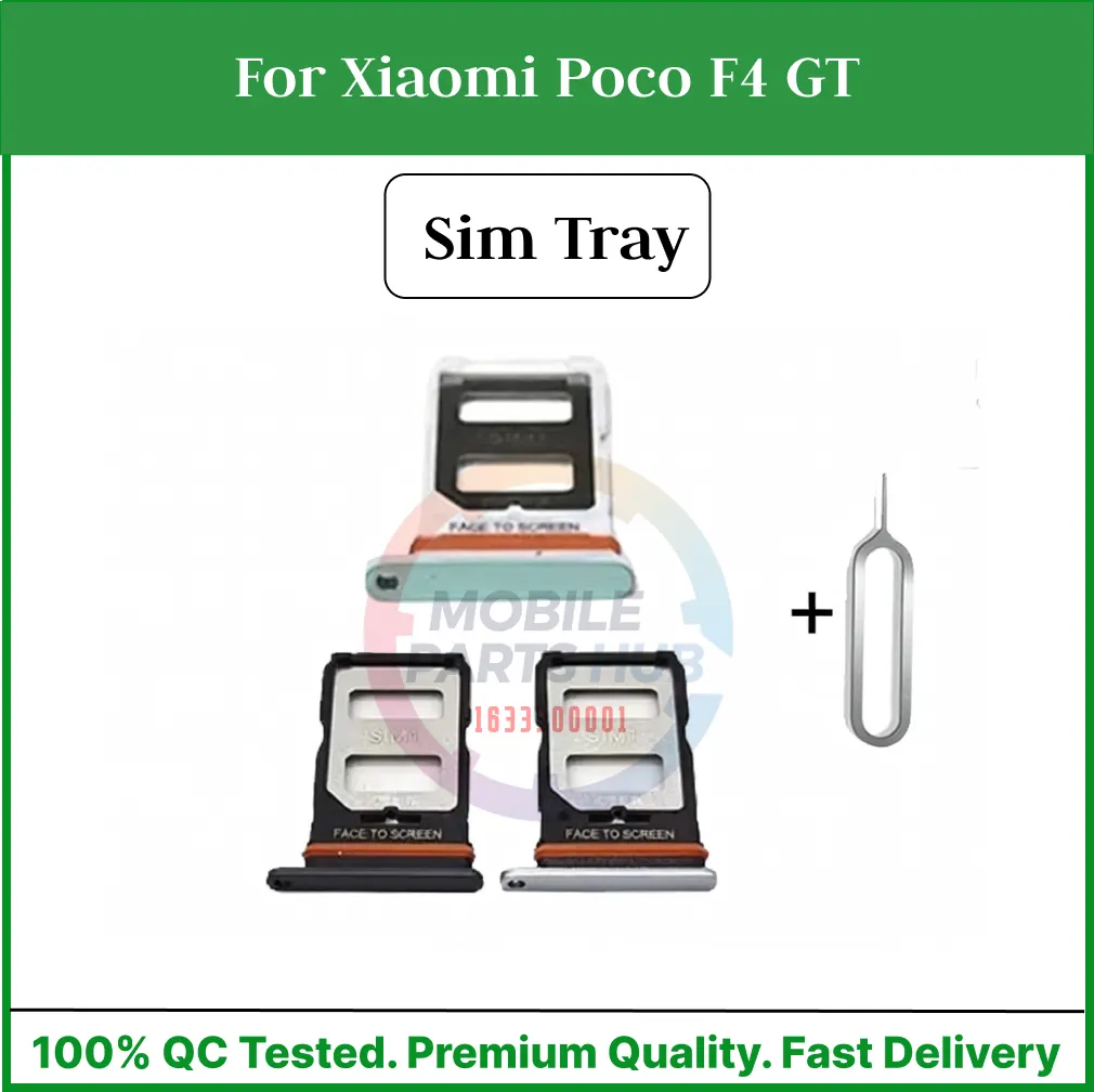For Xiaomi Poco F4 GT Nano Sim Card Tray Holder Sim Adaptor With Free Sim Ejector Pin Replacement Part - Price in Bangladesh