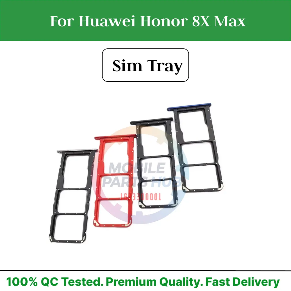 Huawei Honor 8X Max Nano Sim Card Tray Holder Sim Adaptor With Free Sim Ejector Pin Replacement Part - Price in Bangladesh