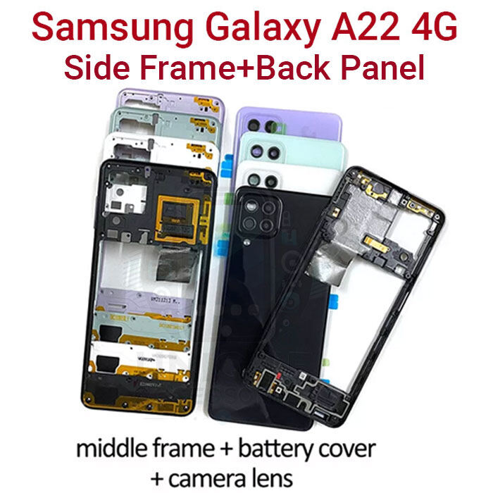 Samsung For Samsung Galaxy A22 4G Side Frame + Back Panel Housing + Camera Glass Back shell Replacement Spare Parts Back Panels & Housings Price in Bangladesh - Mobile.com.bd