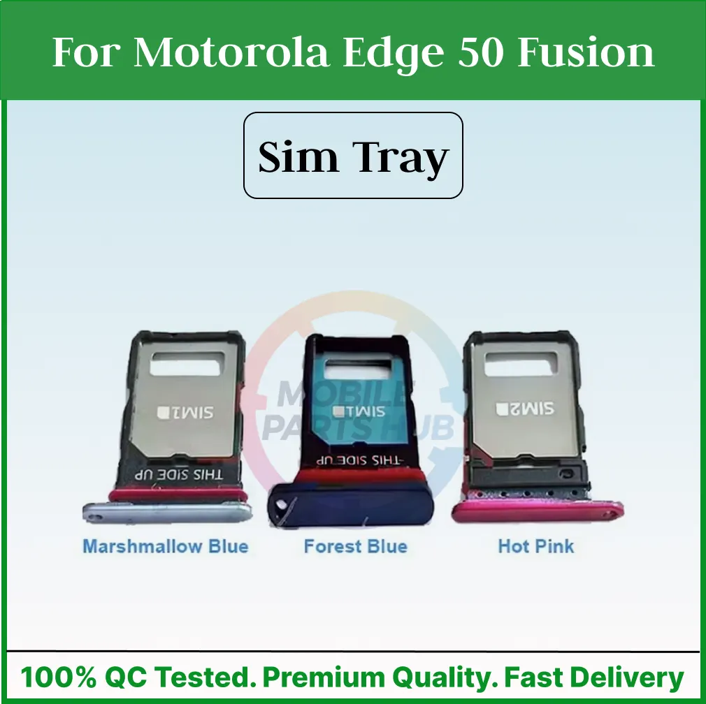For Motorola Edge 50 Fusion Sim Tray Micro SD Card Slot with Sim Ejector Pin Replacement Parts - Price in Bangladesh