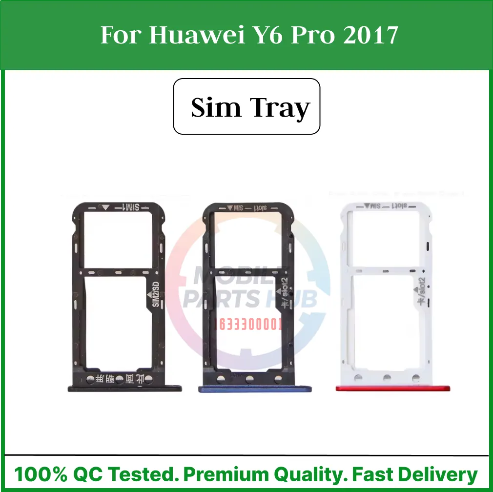 Huawei Y6 Pro 2017 Nano Sim Card Tray Holder Sim Adaptor With Free Sim Ejector Pin Replacement Part - Price in Bangladesh