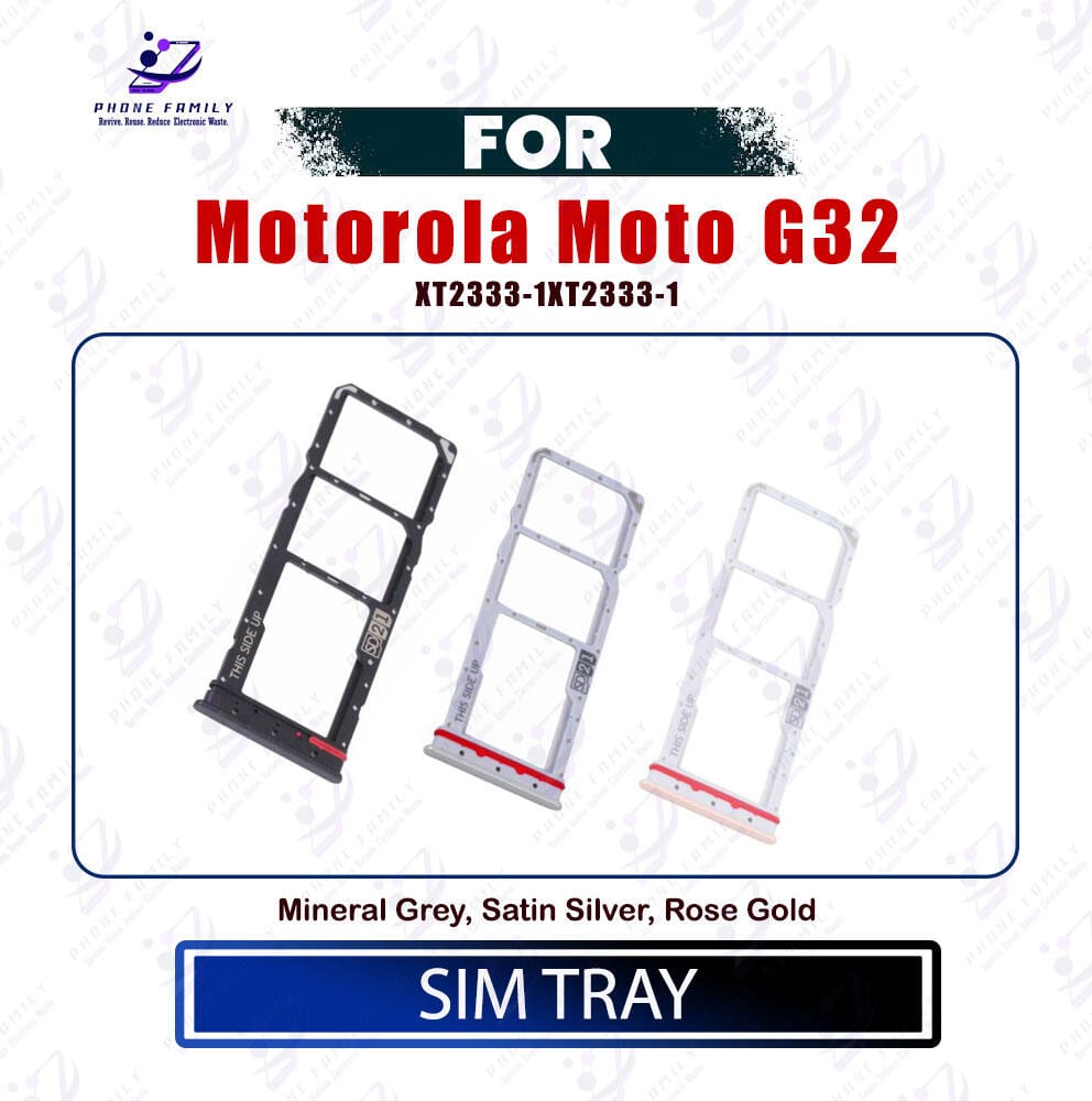 Motorola Moto G32 Sim Tray / Sim Slot /SD Card Tray /Holder Card compatible Replacement Parts - Price in Bangladesh