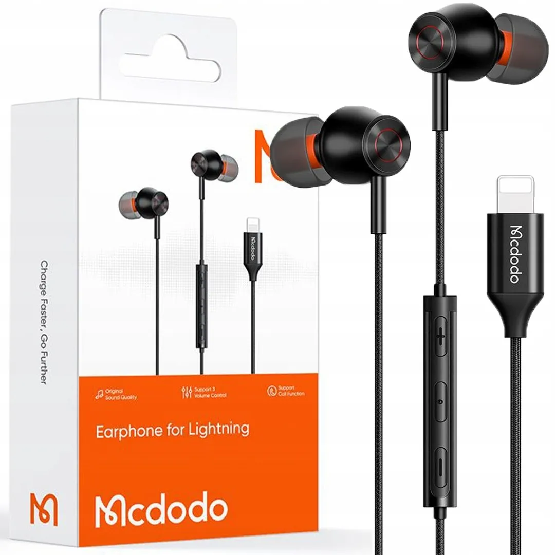Mcdodo Earphone for Lightning HP-3480 (Calling and Music) iPhone -MCDODO HP-3480 LIGHTNING JACK DIRECT DIGITAL EARPHONES EARBUDS IN-EAR EARPHONE WITH MICROPHONE AND VOLUME CONTROL HEADPHONES FOR iPhone 15 14 Pro Max 12 Pro - Price in Bangladesh