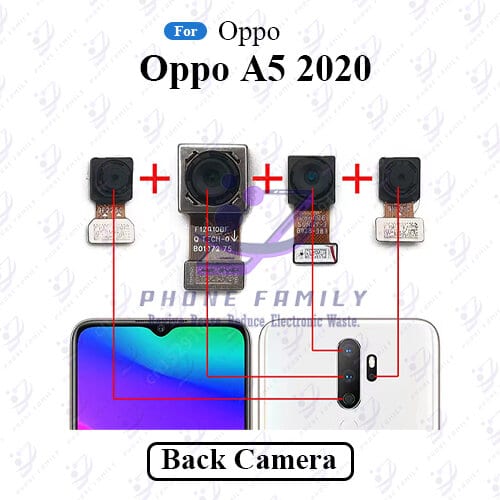 Rear Camera For Oppo A5 2020 Back View Main Big Backside Camera Module Flex Cable Replacement Repair Spare Parts - Price in Bangladesh