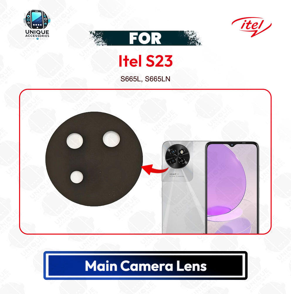 Itel S23 Main Camera Lens Glass Replacement Rear Back Camera Outer Glass Repair Part (S665L) Screen & Lens Protectors Price in Bangladesh - Mobile.com.bd