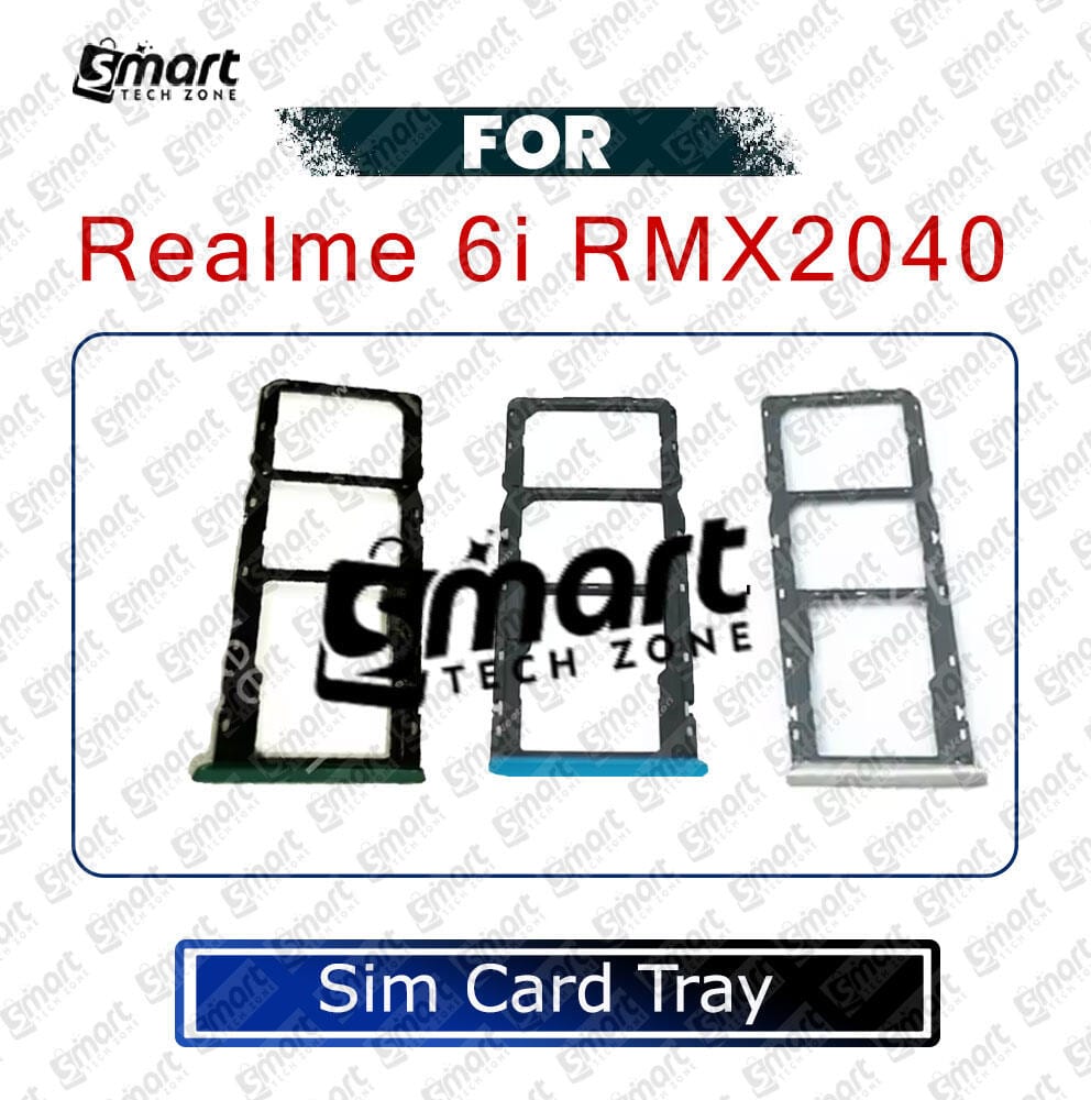 For Realme 6i RMX2040 Sim Tray Micro SD Card Slot with Sim Ejector Pin Replacement Parts - Price in Bangladesh