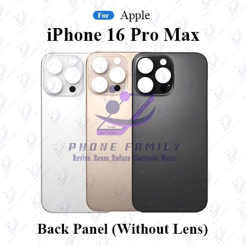 For Apple iPhone 16 Pro Max Back Panel/Backshell/ Casing With Logo-All Colors Available - Price in Bangladesh