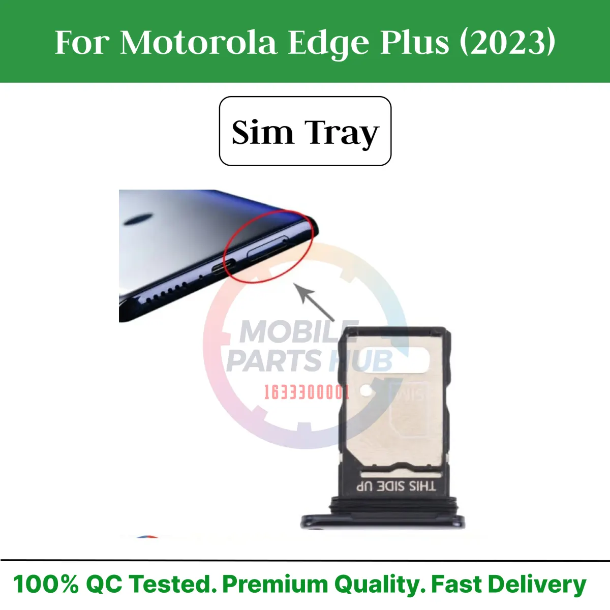 Motorola Edge Plus (2023) Nano Sim Card Tray Holder Sim Adaptor With Free Sim Ejector Pin Replacement Part - Price in Bangladesh