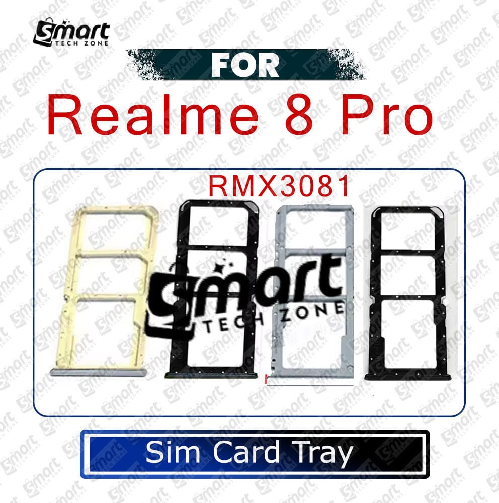 For Realme 8 Pro RMX3081 Sim Tray Micro SD Card Slot with Sim Ejector Pin Replacement Parts - Price in Bangladesh