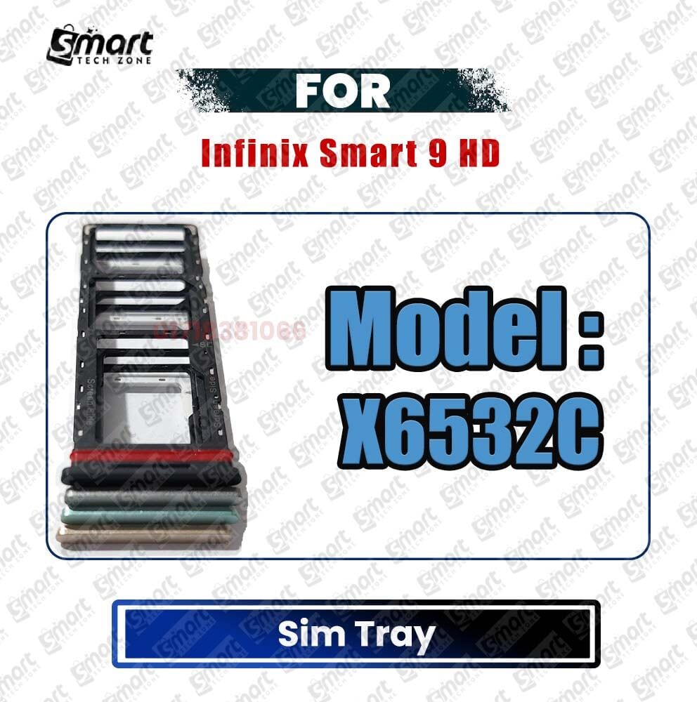 Infinix Smart 9 HD X6532C Sim Tray Micro SD Card Slot with Sim Ejector Pin Replacement Parts - Price in Bangladesh