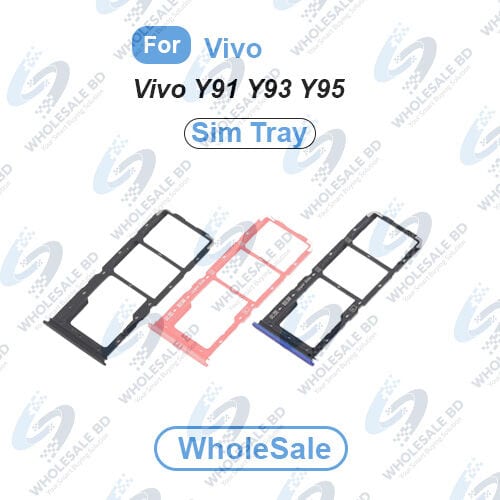 Vivo Y91 Y93 Y95 SIM Tray Replacement Slot Holder Sim Slot /SD Card Tray /Holder Card compatible with Sim Ejector Pin Replacement Parts (Wholesale) - Price in Bangladesh