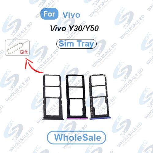 Vivo Y30/Y50 Sim Tray and Micro SD Card Slot Replacement (Free High Quality Sim Ejector Pin) (Wholesale) - Price in Bangladesh