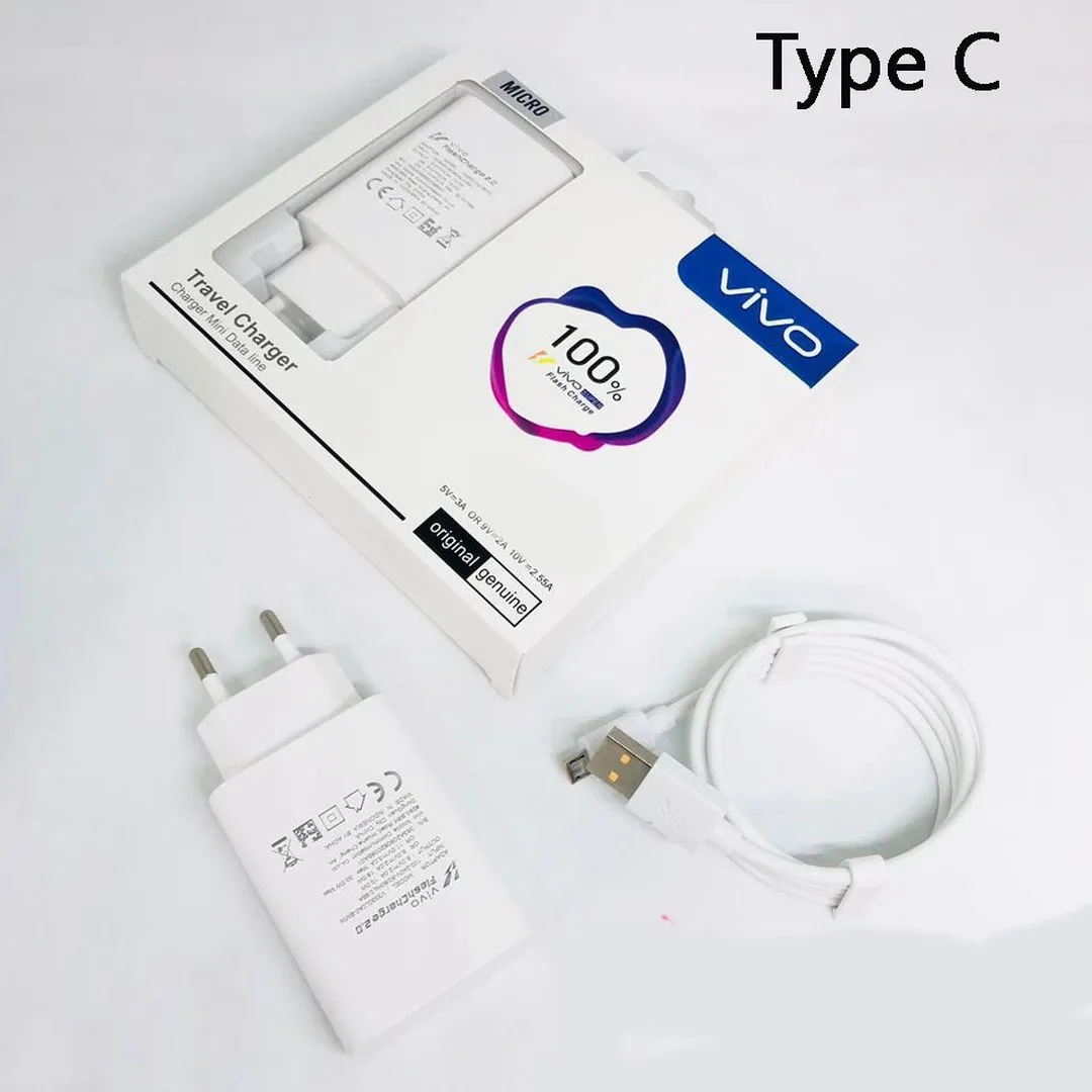 VIVO 33W Super Flash Charger With Type C Cable Chargers Adapters Price in Bangladesh - Mobile.com.bd