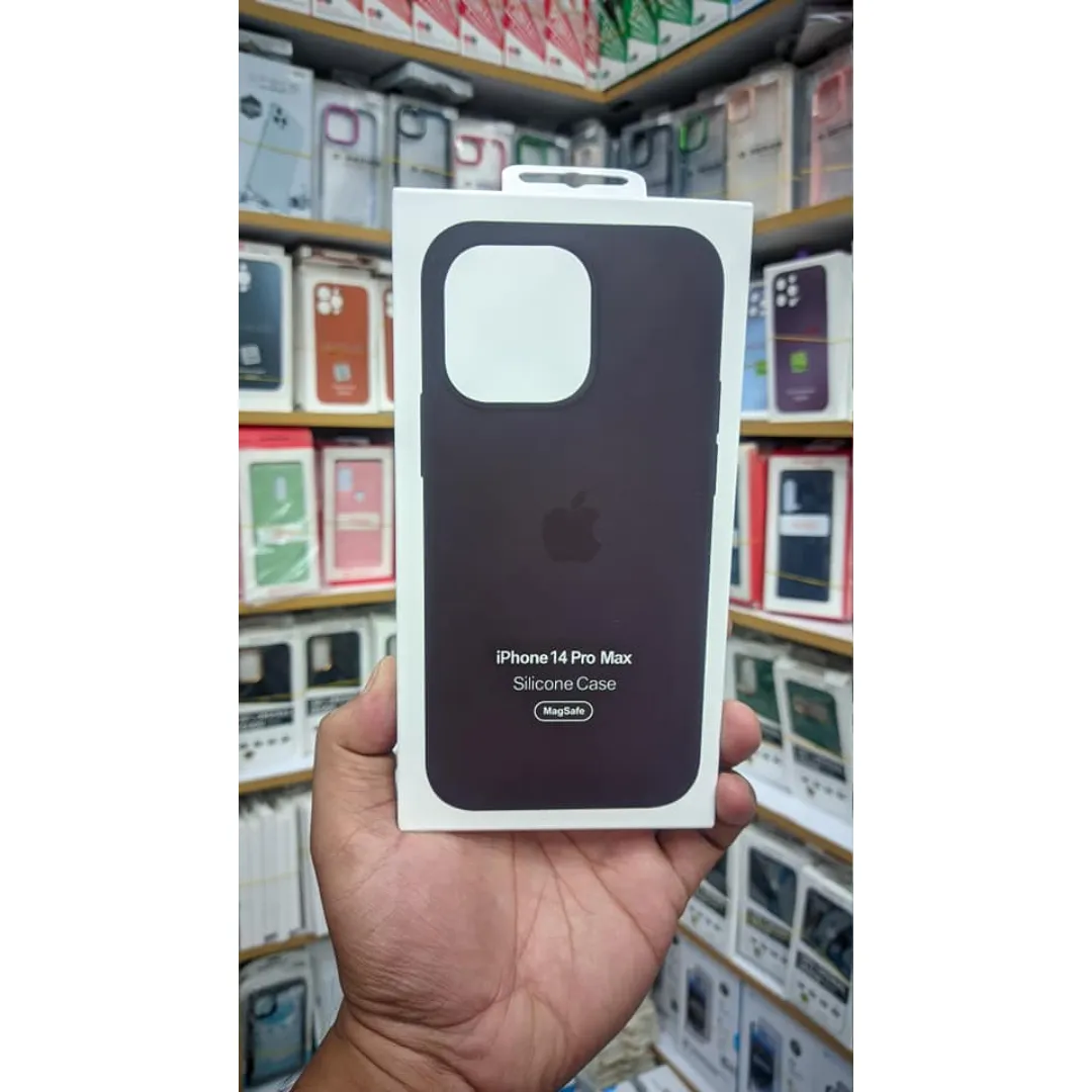 Premium Apple Iphone 14 Pro Max 6.7 2022 Midnight Silicone Case With Magsafe - Price in Bangladesh