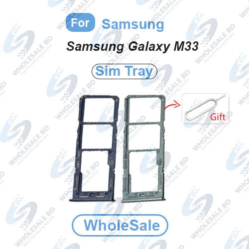 Sim Tray for Samsung Galaxy M33 Micro SD Card Slot with Sim Ejector Pin Replacement Parts (Wholesale) - Price in Bangladesh
