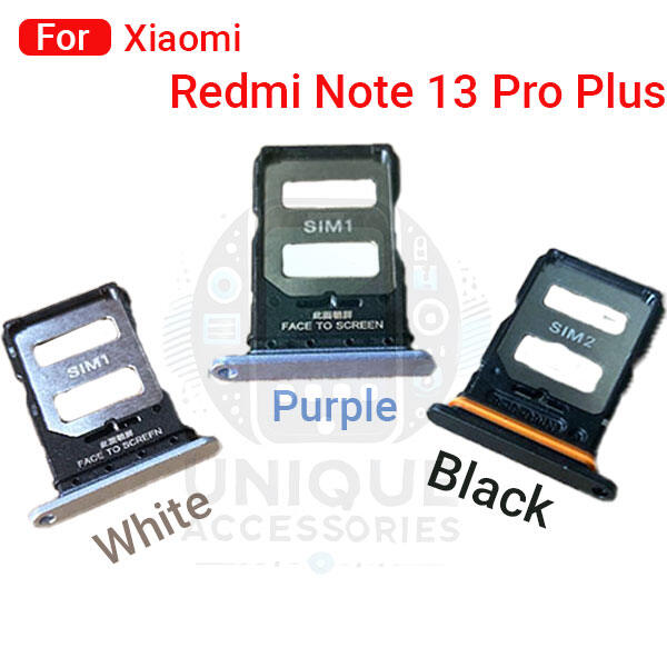Xiaomi Redmi Note 13 Pro Plus Sim Tray Micro SD Card Slot with Sim Ejector Pin Replacement Part Sim Trays & Ejector Pins Price in Bangladesh - Mobile.com.bd