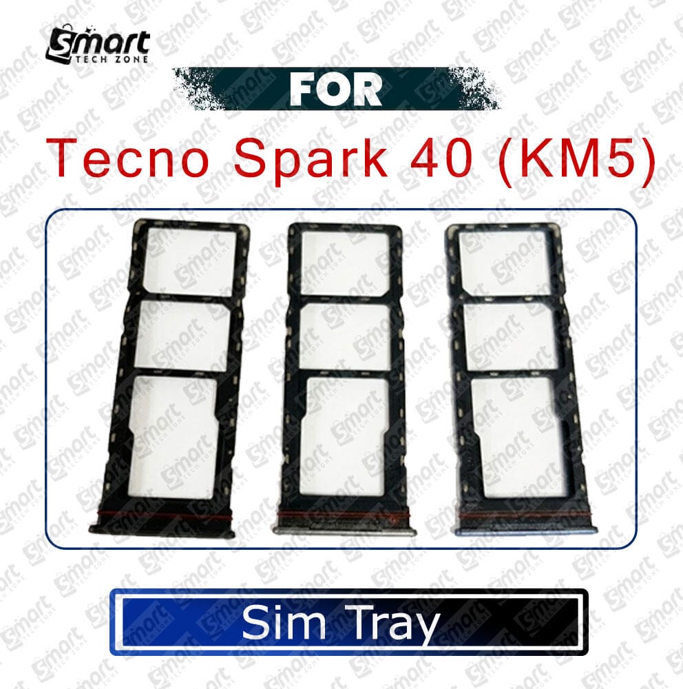 SIM Card Tray Holder For Tecno Spark 40 KM5 Sim Card Slot Reader Adapter Parts - Price in Bangladesh